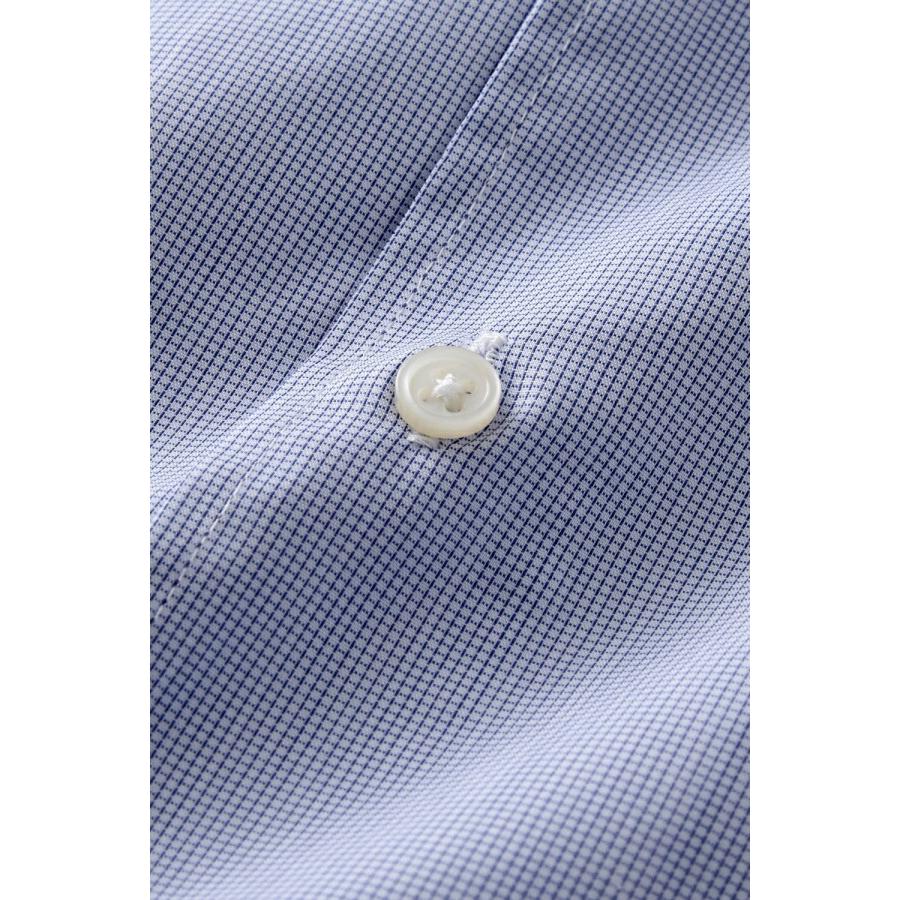 ワイシャツ メンズ 長袖 スリム 形態安定 ビジネスシャツ Yシャツ ドレスシャツ カッターシャツ ボタンダウン イタリアンカラー おしゃれ 大きいサイズ チェック 8051 A02f Blue Ozie オジエ ワイシャツ専門店 通販 Yahoo ショッピング