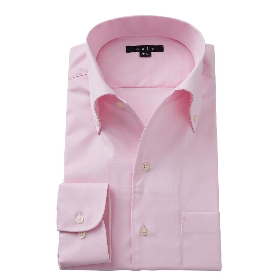 ワイシャツ メンズ 長袖 スリム ビジネスシャツ Yシャツ ドレスシャツ 形態安定 綿100 イタリアンカラー ボタンダウン おしゃれ 大きいサイズ オックスフォード 8051 S05d Pink Ozie オジエ ワイシャツ専門店 通販 Yahoo ショッピング