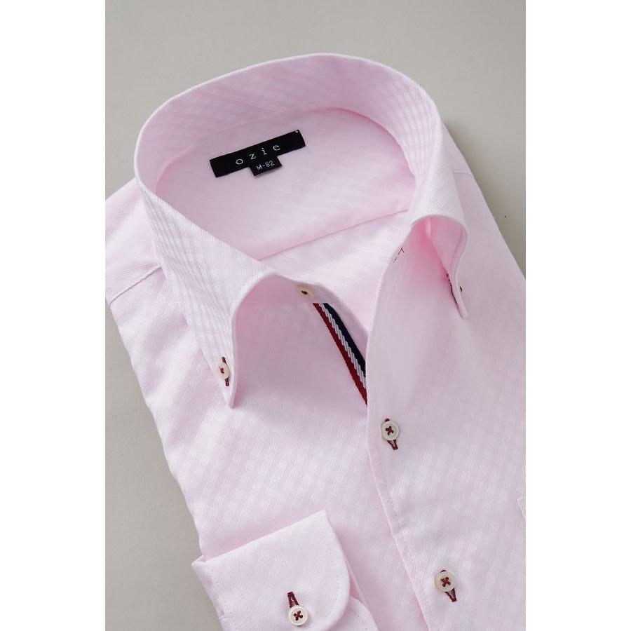イタリアンカラー ワイシャツ ボタンダウン メンズ 長袖 スリム 無地 ビジネスシャツ カッターシャツ おしゃれ ピンク 8051t E11c Pink ワイシャツ専門店 Ozie オジエ 通販 Yahoo ショッピング