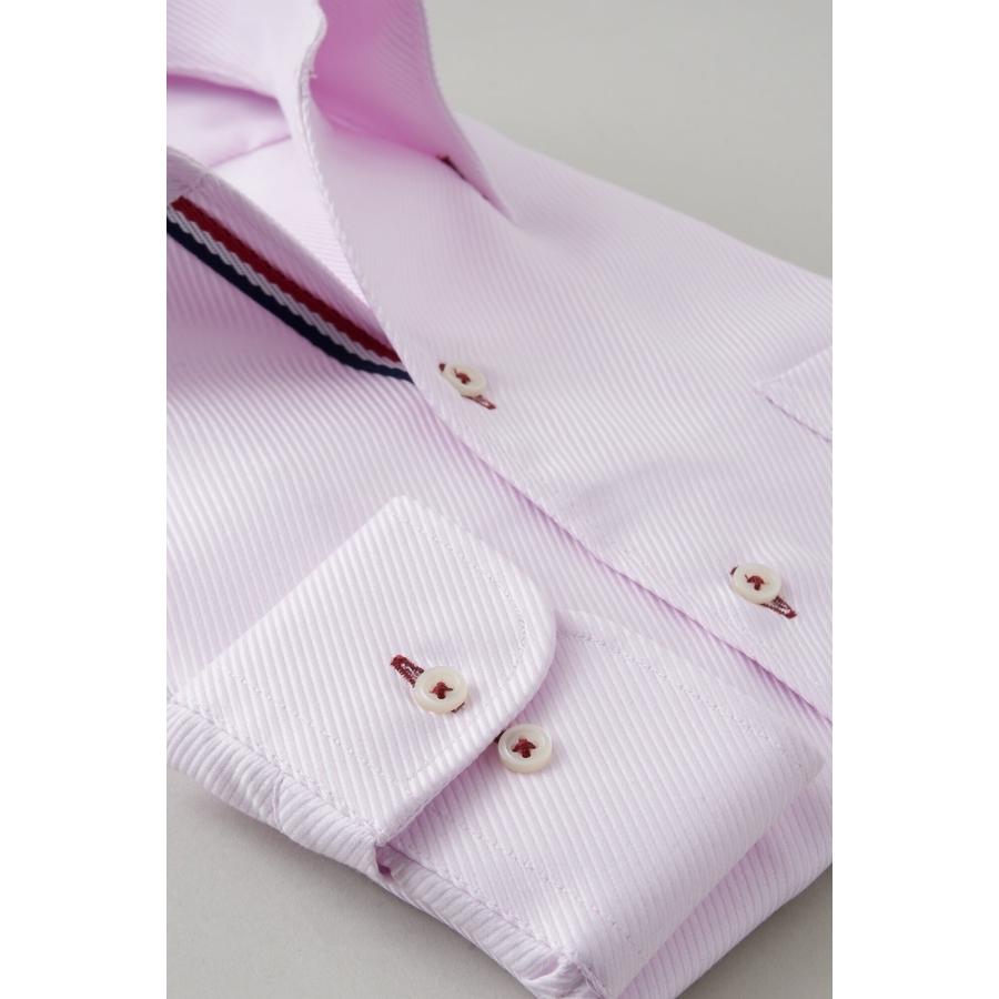 ワイシャツ メンズ 長袖 スリム ビジネスシャツ Yシャツ イタリアンカラー シャツ ボタンダウン ピンク スリム プレミアムコットン おしゃれ 大きいサイズ 8051t Y11b Pink Ozie オジエ ワイシャツ専門店 通販 Yahoo ショッピング