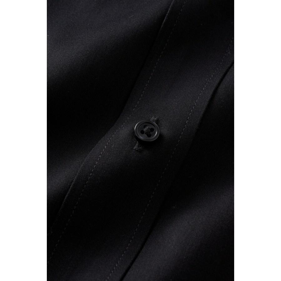 ozie（オジエ） ワイシャツ ボタンダウン ブラック 黒シャツ メンズ