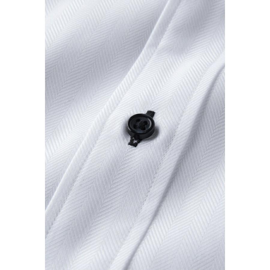 ワイシャツ メンズ 長袖 カッターシャツ yシャツ ビジネスシャツ 形態安定 ボタンダウン 衿高 おしゃれ | ozie | 05