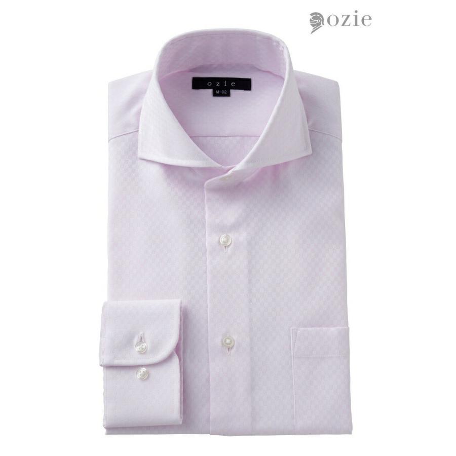 ozie（オジエ） ワイシャツ メンズ 長袖 カッターシャツ yシャツ ビジネスシャツ ホリゾンタルカラー 形態安定 : ozie(オジエ ...