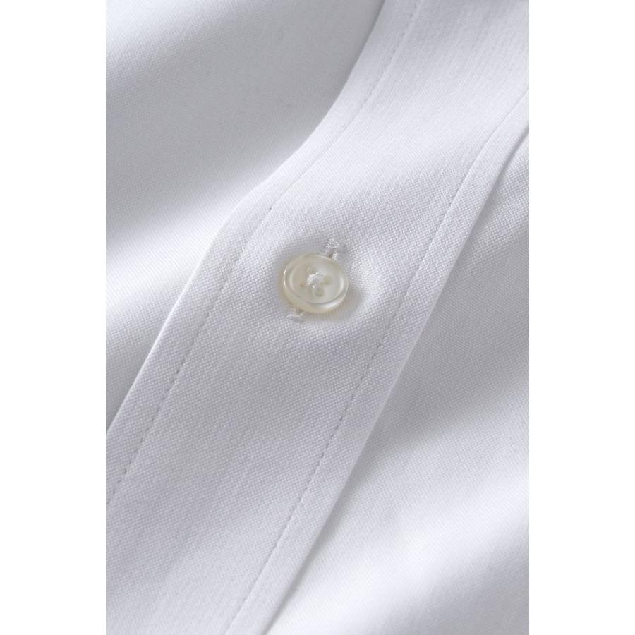 新品 ダーバン 長袖シャツ スナップダウン Yシャツ 白無地 綿100％ L ホワイトブロードドレスシャツ(スナップダウン)（ドレスシャツ