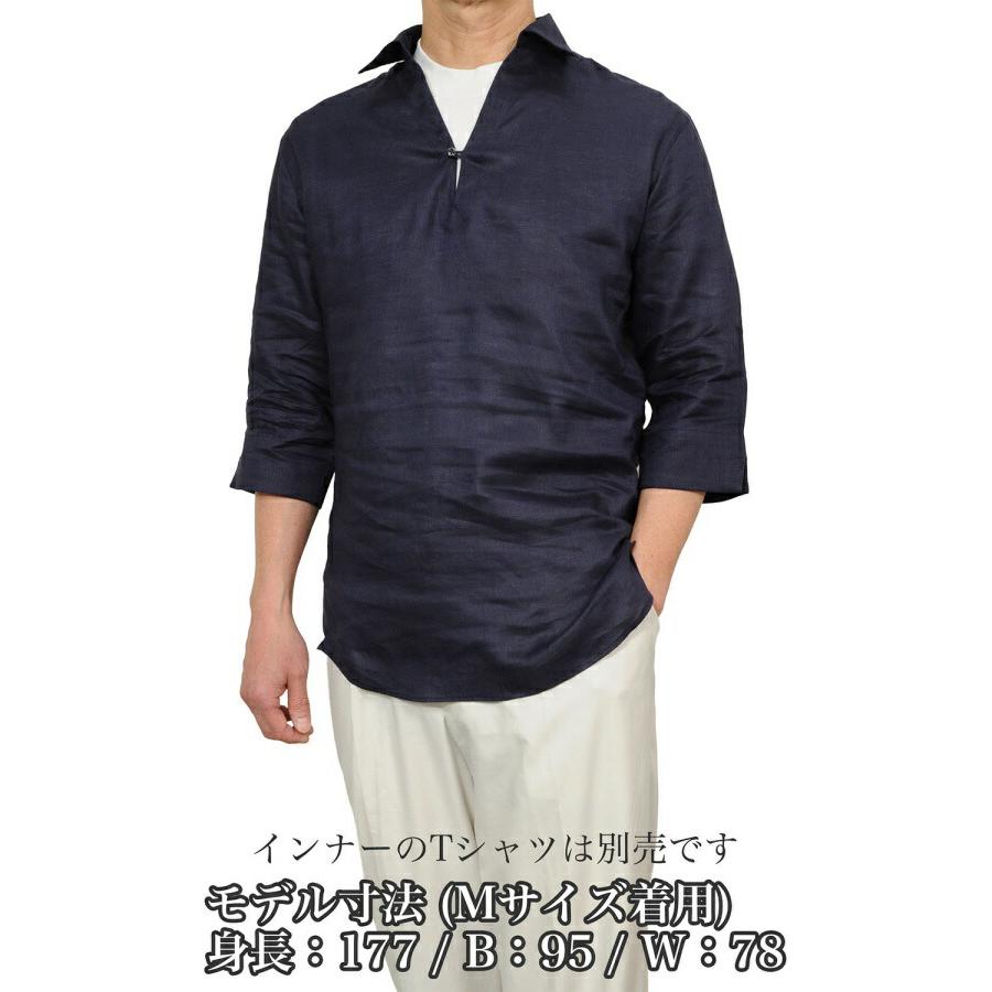 ozie（オジエ） カジュアルシャツ メンズ 七分袖 プルオーバー カプリ