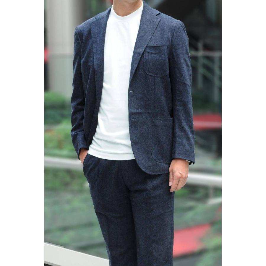 Tシャツ メンズ 長袖 丸首 クルーネック 綿100％ 40番手 カットソー 天竺 ニット ニット リブ高め 快適 着心地 ビジネスカジュアル おしゃれ | ozie | 02