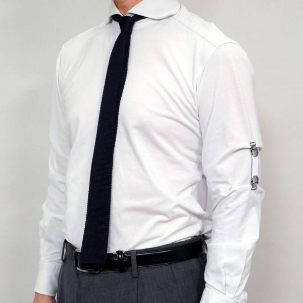 アームクリップ アームガーター アームバンド アームベルト 男女兼用 フック式 クリップ式 吊りバンド式 事務 オフィス 礼装 無地 黒 白 紺 オジエ ozie 日本製 | ozie | 15