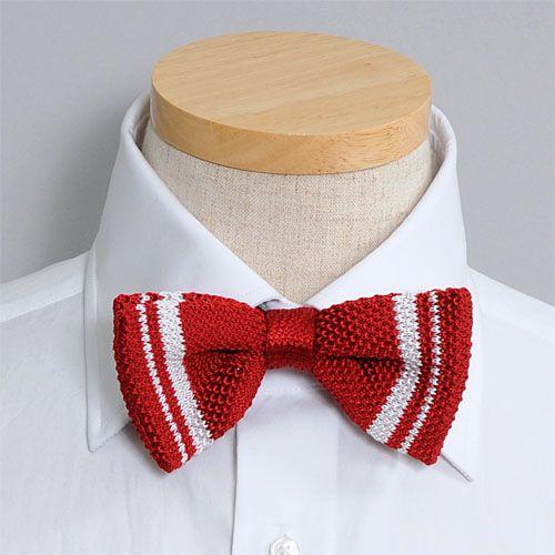 蝶ネクタイ メンズ 赤 ニット 結婚式 ボウタイ 蝶タイ ネクタイ フォーマル シルク100 ストライプ ギフト パーティー イベント 制服 ユニフォーム オジエ Ozie Bt K010 Red Ozie オジエ ワイシャツ専門店 通販 Yahoo ショッピング