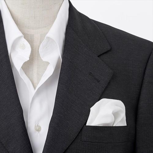 ポケットチーフ リネン100％ 麻 ハードマンズ アイリッシュリネン ビジネス フォーマル 結婚式 ホワイト 白 無地 オジエ ozie | ozie | 02