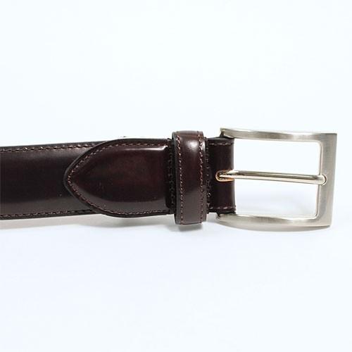 ベルト ガラス革 牛革 日本製  こげ茶 ダークブラウン フリーサイズ オジエ ozie おしゃれ | ozie | 01