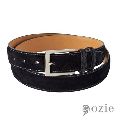 ベルト スウェード 牛革 ブラック 日本製 オジエ ozie おしゃれ | ozie