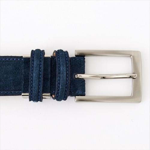 ベルト スウェード 牛革 ネイビーブルー 日本製 オジエ ozie おしゃれ | ozie | 01