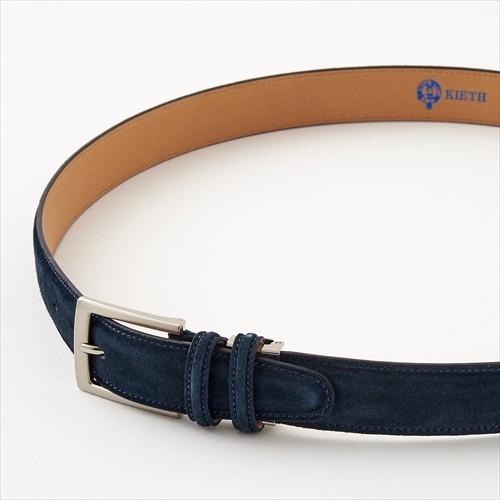 ベルト スウェード 牛革 ネイビーブルー 日本製 オジエ ozie おしゃれ | ozie | 03