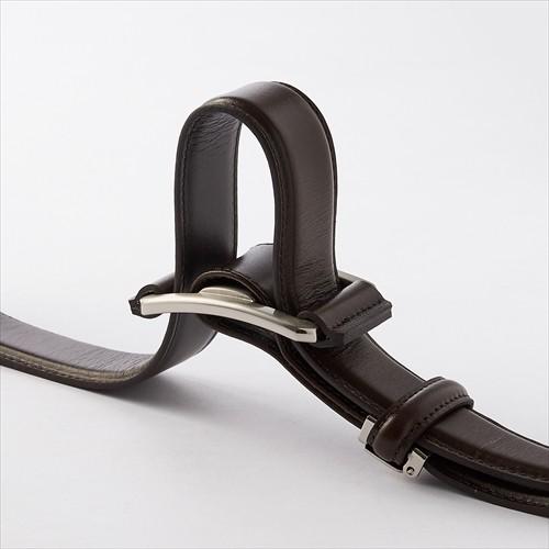 ベルト メンズ ビジネス レザー 牛革 本革 穴なし ピンなし スライド式 茶色 ブラウン 無地 日本製 通勤 通学 おしゃれ 長さ調整可 送料無料 オジエ ozie | ozie | 04