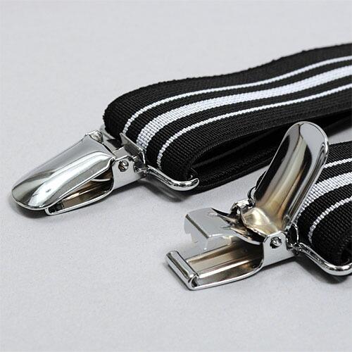 サスペンダー メンズ 黒 結婚式 フォーマル ストライプ 日本製 ギフト パーティー イベント 制服 ユニフォーム タキシード ブレイシーズ | ozie | 02