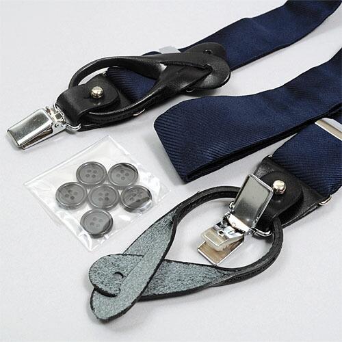 サスペンダー メンズ 紺 結婚式 フォーマル 無地 日本製 ギフト パーティー イベント 制服 ユニフォーム タキシード ブレイシーズ | ozie | 02