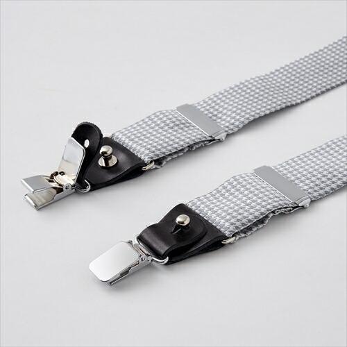 サスペンダー メンズ ボタン シルバー 結婚式 フォーマル 千鳥格子 日本製 ギフト パーティー イベント 制服 ユニフォーム タキシード ブレイシーズ | ozie | 03