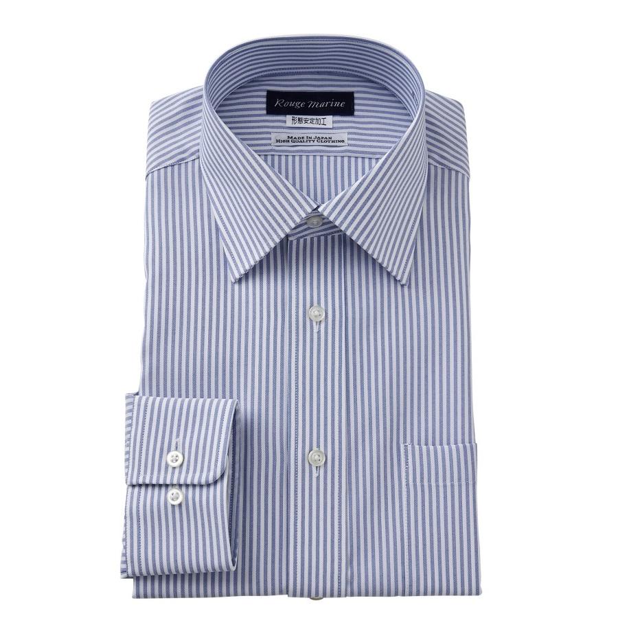 ワイシャツ メンズ クールマックス 長袖 ブルー 青 ワイドカラー 形態安定 日本製 ドレスシャツ ビジネスシャツ Yシャツ カッターシャツ おしゃれ Ywc G9b Blue Ozie オジエ ワイシャツ専門店 通販 Yahoo ショッピング