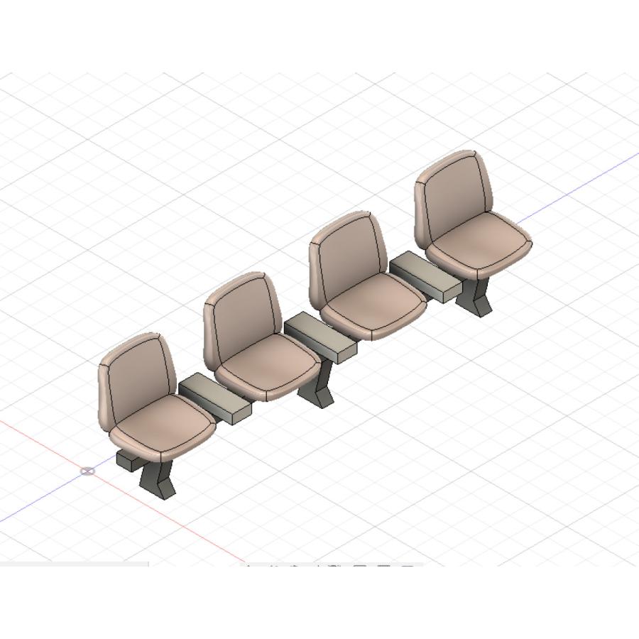 3D駅のベンチA 都会駅【Nゲージ用】 : オズモファクトリー - 通販