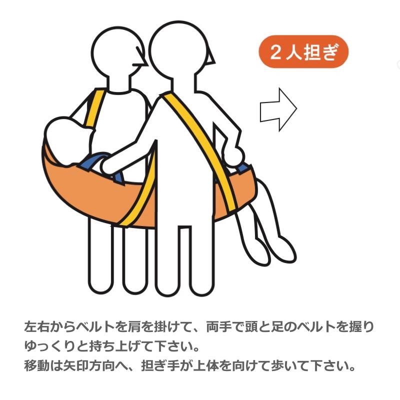 救護用ベルカ担架　BELKA-SB90A 簡易担架・ターポリン担架・布担架 ベルカSB-90A 座位保持が可能な方用 防水防炎布 避難 移動介助 福祉用具 通院介助