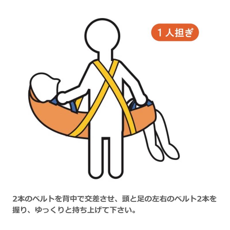 救護用ベルカ担架　BELKA-SB90A 簡易担架・ターポリン担架・布担架 ベルカSB-90A 座位保持が可能な方用 防水防炎布 避難 移動介助 福祉用具 通院介助