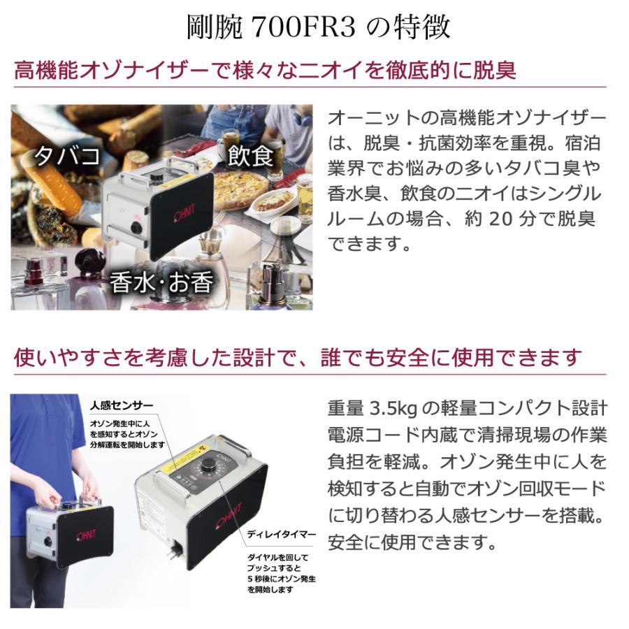 オゾン脱臭器 剛腕700FR3 GWN-700FR3 ホテル向けオゾン消臭器 オゾン脱臭器 剛腕700FR3 GWN-700FR3 ホテル向けオゾン消臭器