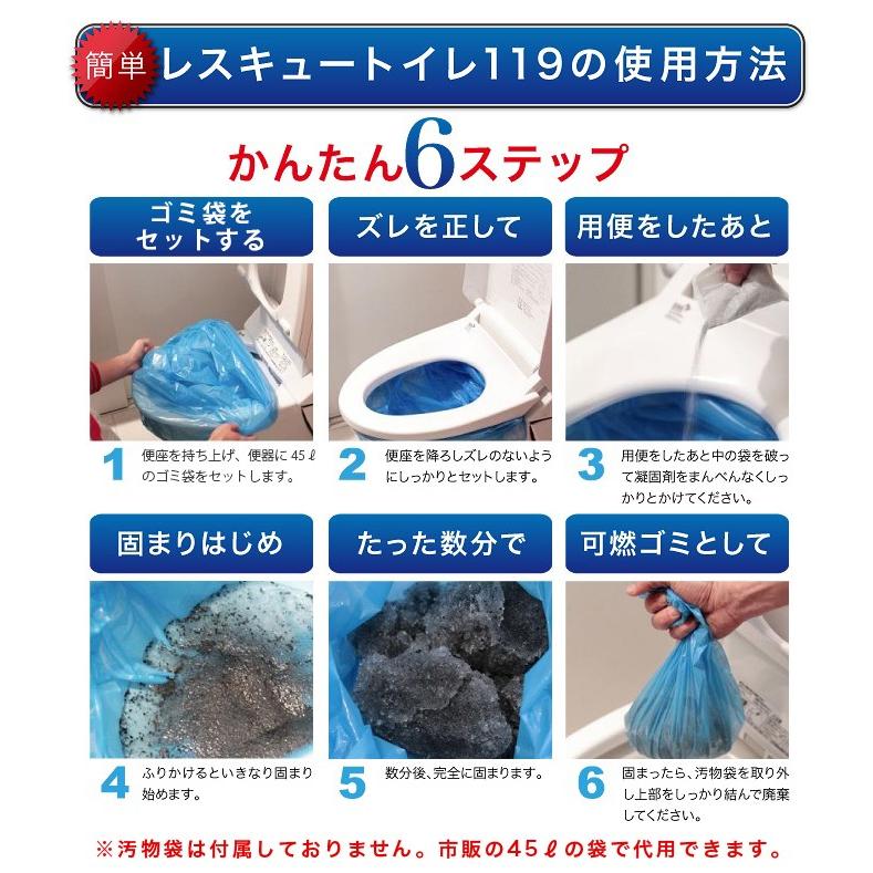 今だけプレゼント＞ 非常用トイレ 凝固剤 防災用 家族向け 1〜2人分x3