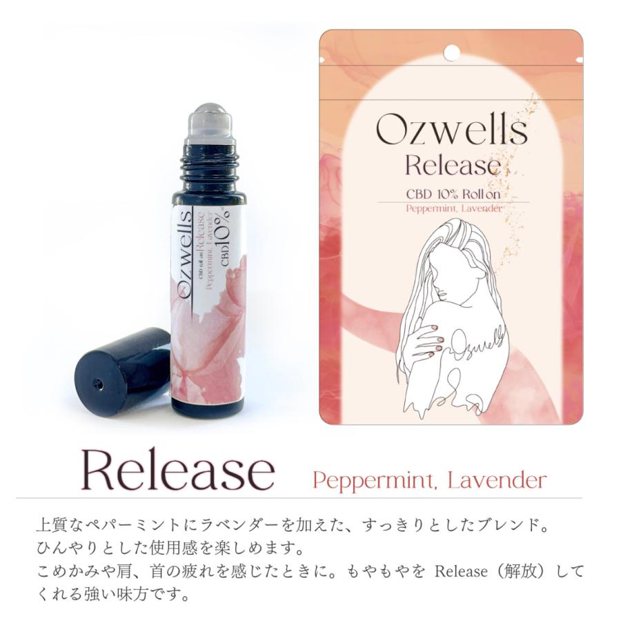 Ozwells　Release CBD1000mg(10％配合）高濃度 ロールオン(ペパーミント・ラベンダー)　リラックス　オイル |  | 01