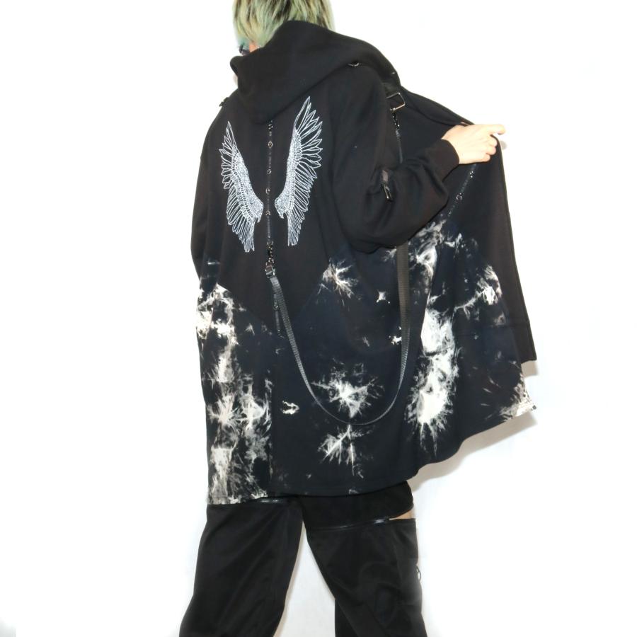 【SALE】Uneven Dye with Angel Print Hoodie 3547101a｜ozzonjapan｜04