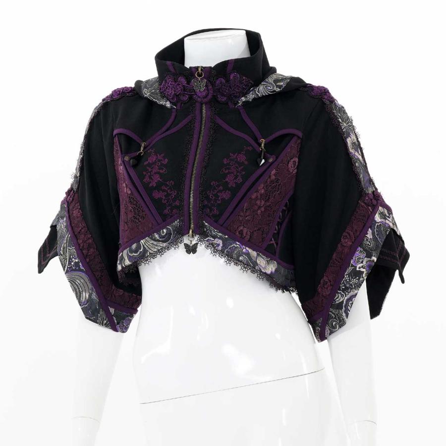 OZZ ONESTE 巫祭神装(みさいしんそう) ショートパーカー パープル