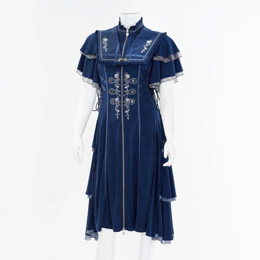 Ozz on ノースリーブワンピース 紺 青 ozz on オッズオンジャパン