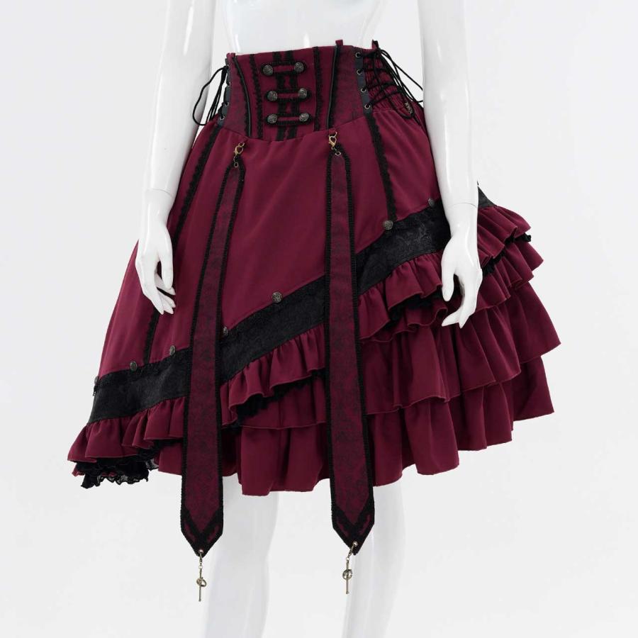 オッズオネスト Spring Rose Carol アシメスカート ワインレッド Spring Rose Carol アシメスカート : OZZ ON JAPAN - 通販 - Yahoo