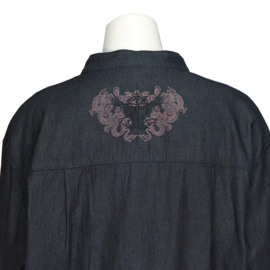 龍刺繍入りヘンリーネックシャツ : OZZ ON JAPAN - 通販 - Yahoo