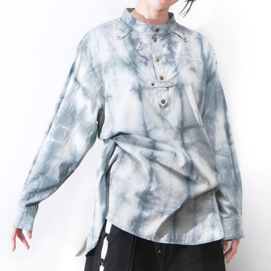 龍刺繍入りヘンリーネックシャツ : OZZ ON JAPAN - 通販 - Yahoo