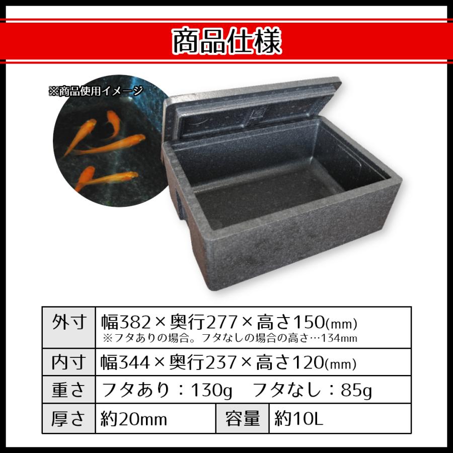 めだか飼育用黒発泡スチロール フタ付き × 4個セット : P&F めだか飼育用黒発泡スチロール フタ付き × 4個セット : P&F