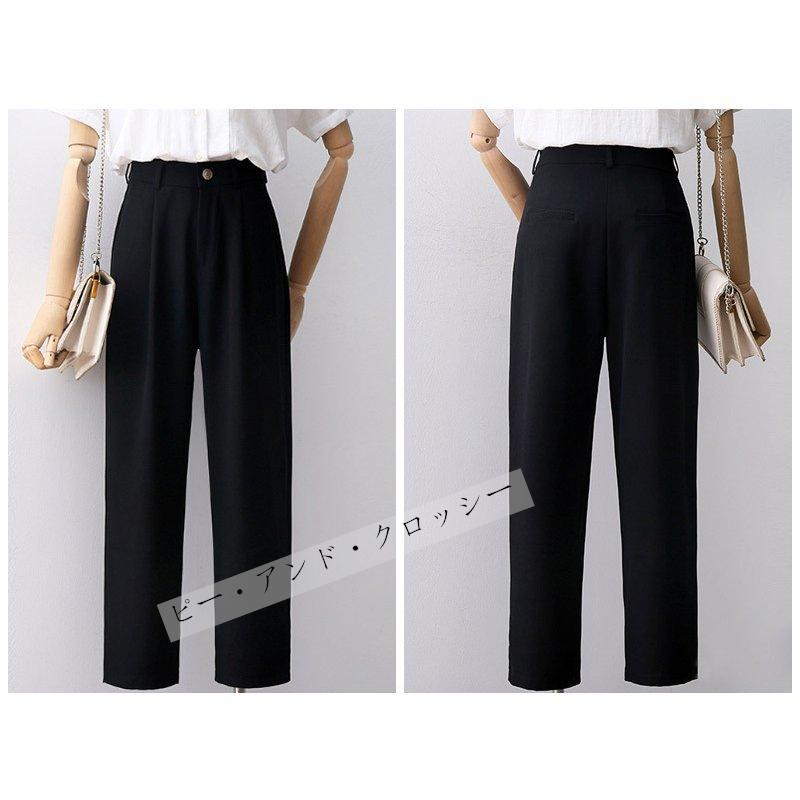 レディース スラックス パンツ チャコールグレー 黒 就活 最大52 オフ