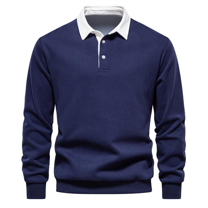 ゴルフウェア メンズ ポロシャツ ゴルフ 長袖 ハーフジップ トレーナー tシャツ トップス 襟付き ジップシャツ 上品 高品質 父の日｜p-and-xi｜02