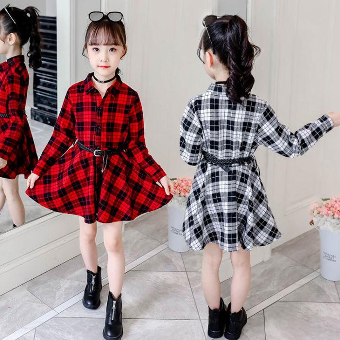チェックシャツワンピ 女の子 子供服 ワンピース こども服 子ども服 