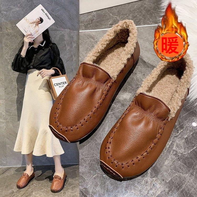 モカシン ファーシューズ 靴 レディース ムートン 内ボア パンプス おしゃれ 大きいサイズ 秋冬 フェイクムートン ローファー もこもこ レザー風 ぺたんこ 厚底 Dj 04 ピー アンド クロッシー 通販 Yahoo ショッピング