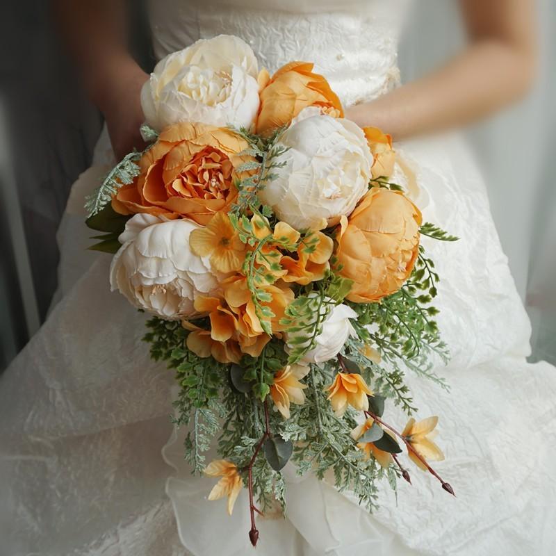 ブーケ ウエディングブーケ 花束 ウェディング 造花 花嫁 ブライダルブーケ 安い 結婚式 披露宴 歓迎会 卒業式 欧米 手作り プレゼント 写真撮り アートフラワー Hn 14 ピー アンド クロッシー 通販 Yahoo ショッピング