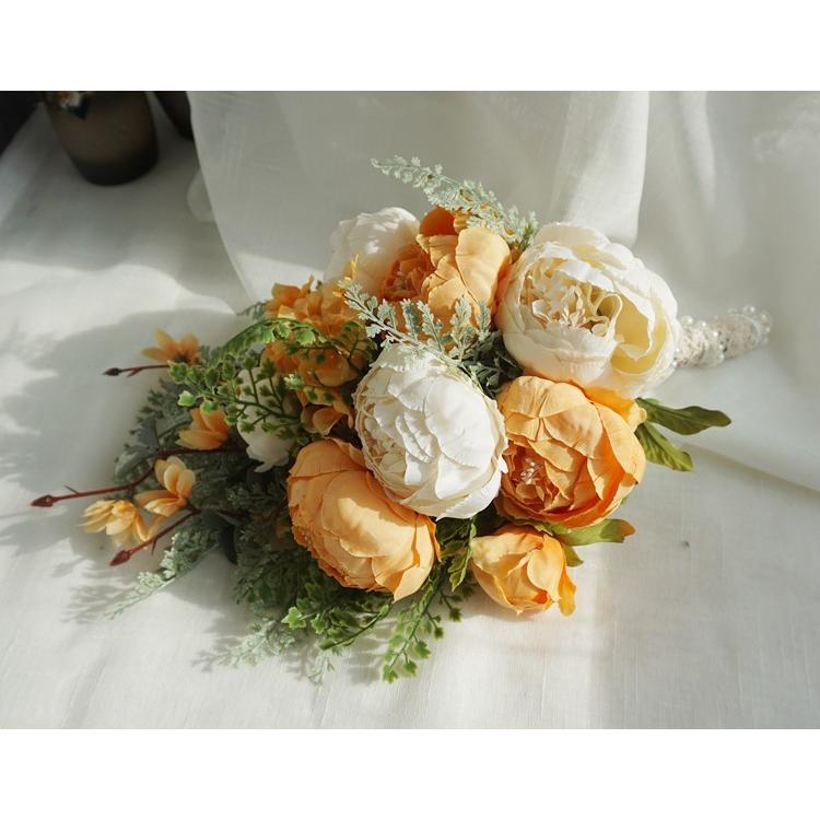 ブーケ ウエディングブーケ 花束 ウェディング 造花 花嫁 ブライダルブーケ 安い 結婚式 披露宴 歓迎会 卒業式 欧米 手作り プレゼント 写真撮り アートフラワー Hn 14 ピー アンド クロッシー 通販 Yahoo ショッピング