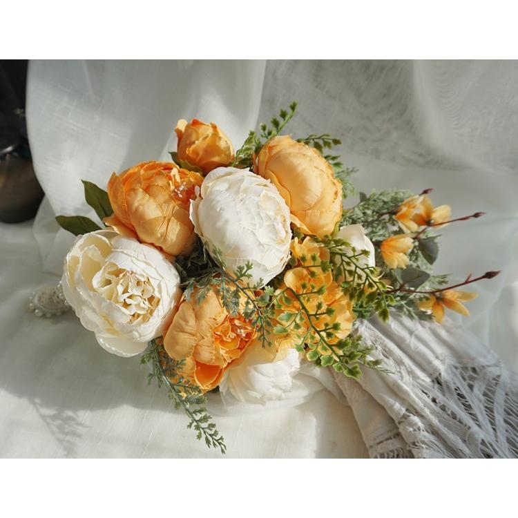 ブーケ ウエディングブーケ 花束 ウェディング 造花 花嫁 ブライダルブーケ 安い 結婚式 披露宴 歓迎会 卒業式 欧米 手作り プレゼント 写真撮り アートフラワー Hn 14 ピー アンド クロッシー 通販 Yahoo ショッピング