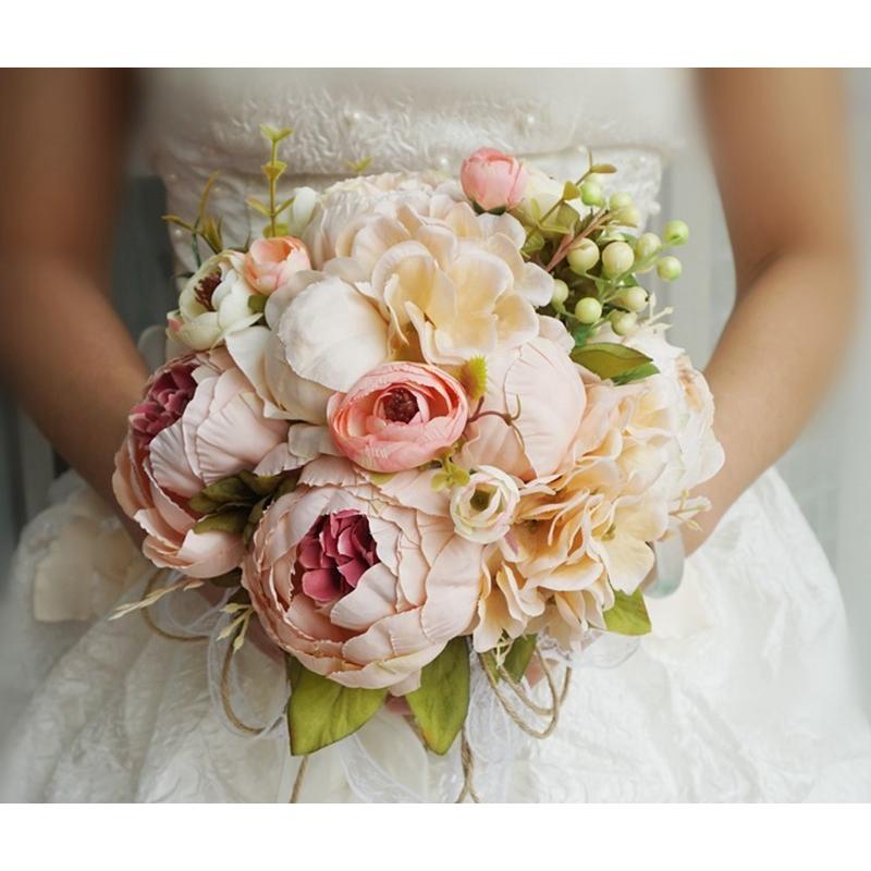 ブーケ ウエディングブーケ 花束 ウェディング 造花 花嫁 ブライダルブーケ 安い 結婚式 披露宴 歓迎会 卒業式 欧米 手作り プレゼント 写真撮り アートフラワー Hn 15 ピー アンド クロッシー 通販 Yahoo ショッピング