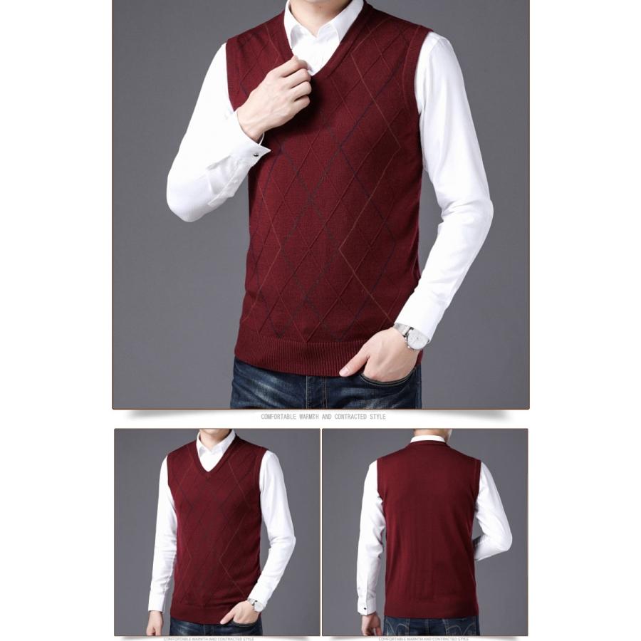 ニットベスト メンズベスト Vネック ニットセーター ニット ビジネス セーター トップス 大きいサイズ 洗える 春秋冬 カジュアル オフィス ゴルフ 紳士ベスト Mm0092 03 ピー アンド クロッシー 通販 Yahoo ショッピング