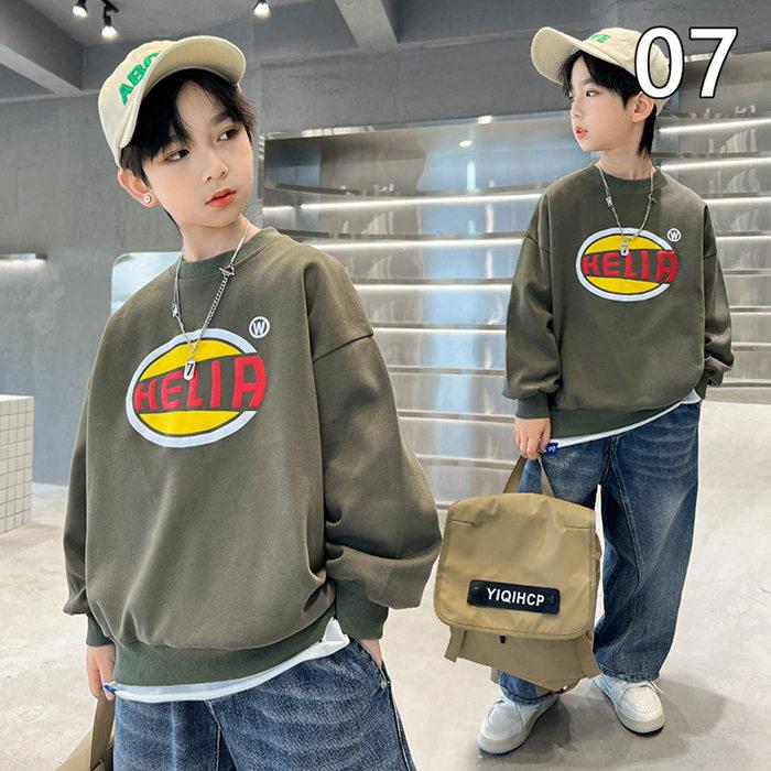 子供服 トレーナー キッズ ロングTシャツ 男の子 トップス スウェット こども服 長袖Ｔシャツ ロンＴ カットソー ロンティー Tシャツ 重ね着 12色｜p-and-xi｜14