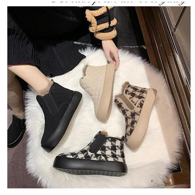 ムートンブーツ モカシン ファーシューズ 靴 レディース 内ボア パンプス おしゃれ 大きいサイズ 秋冬 もこもこ フラット ぺたんこ 厚底 通学 チェック柄 Ts012 32 ピー アンド クロッシー 通販 Yahoo ショッピング
