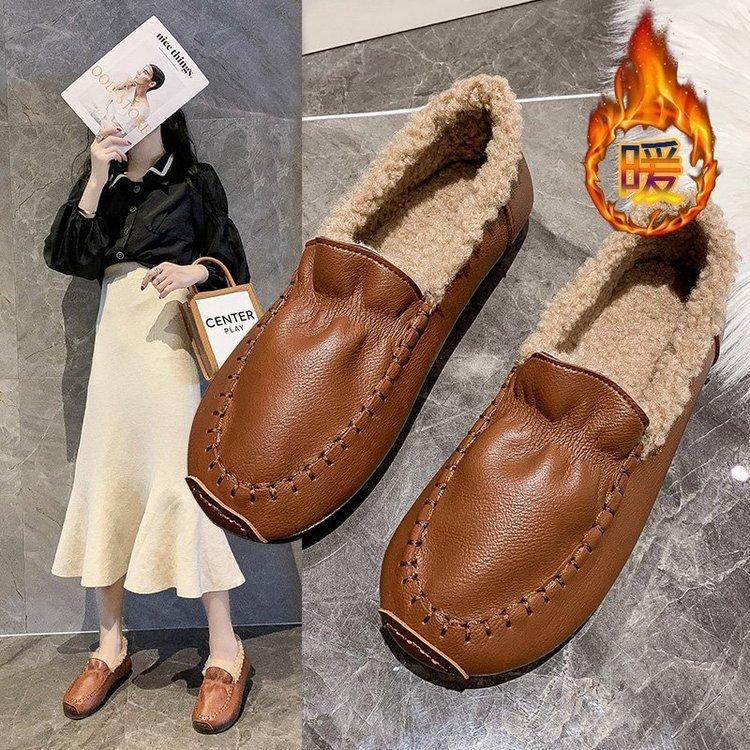 モカシン ファーシューズ 靴 レディース ムートン 内ボア パンプス おしゃれ 大きいサイズ 秋冬 ローファー もこもこ フラット ぺたんこ 厚底 通学 チェック柄 Ts012 33 ピー アンド クロッシー 通販 Yahoo ショッピング