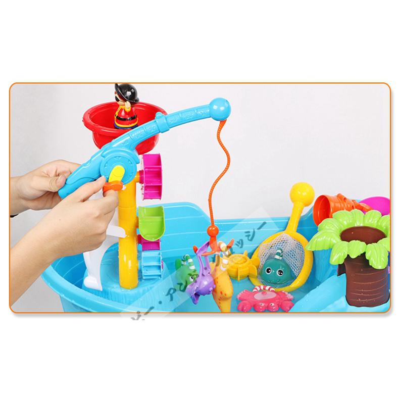 送料無料 水遊びテーブル 釣り玩具 砂と水テーブル 子供 お砂場 砂遊び 砂浜 おもちゃ ビーチ シーサイド シャワー ベビー キッズ 屋外