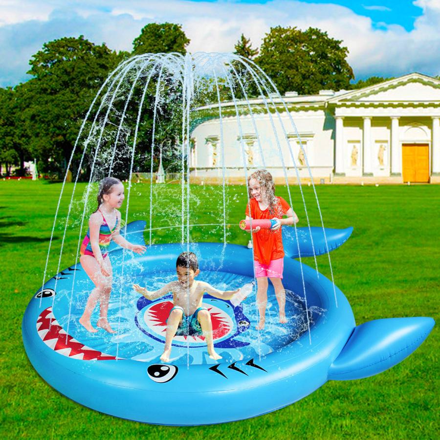 噴水マット プレイマット 噴水プール おもちゃ キッズ 水遊び 親子遊び プールマット アウトドア噴水池 ビニールプール 家族用 可愛い 大直径170cm 子供用 幼児 Wj 10 ピー アンド クロッシー 通販 Yahoo ショッピング