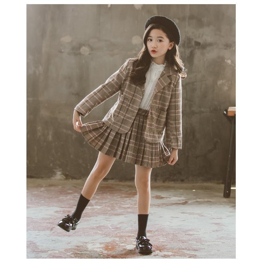 キッズ スーツ 卒業式 小学校 卒業服 子供服 女の子 フォーマルスーツ 子供スーツ チェック柄 ジャケット ブレザー 2点セット 結婚式 発表会 110 1 150 160cm Xt 16 ピー アンド クロッシー 通販 Yahoo ショッピング